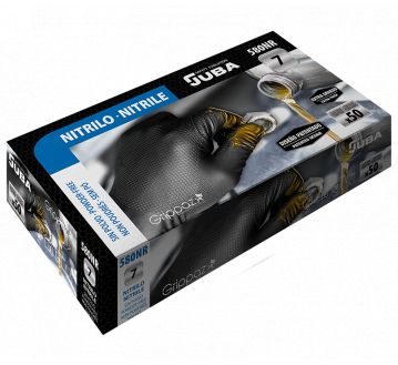 BOITE 50 GANTS NITRILE ORANGE NON POUDRE PICOTS GRIPPAZ 580NR - JUBA