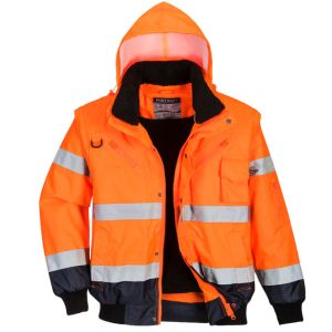 BLOUSON HAUTE VISIBILITE C465 ORANGE FLUO/MARINE - PORTWEST