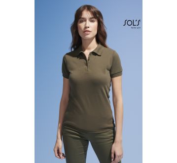 POLO FEMME PRIME MANCHES COURTES POLY/COTON 00573 - SOLS.