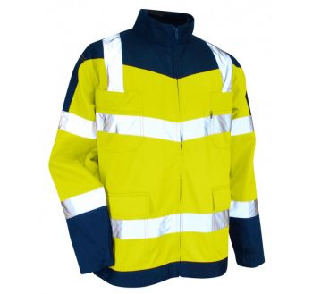 BLOUSON HAUTE VISIBILITE PRECAUTION JAUNE/MARINE - LMA