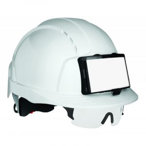 Casque chantier Evolite avec porte badge