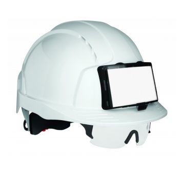 Casque chantier Evolite avec porte badge