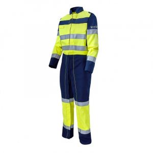 COMBINAISON 2 ZIP HV JAUNE/MARINE MULTIRISQUES ATEX SAFELINE -MOLINEL