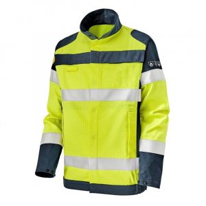 BLOUSON HAUTE VISIBILITE JAUNE/MARINE MULTIRISQUES ATEX SAFELINE