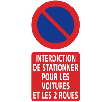 Autocollant interdiction de stationner 2