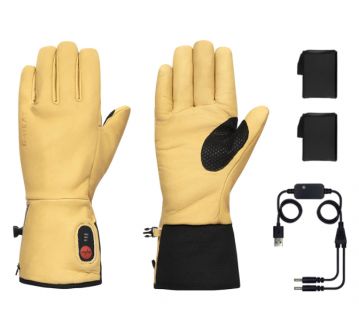 GANTS DE TRAVAIL CHAUFFANTS CUIR HYDROFUGE  RENFORT GP01 G-HEAT
