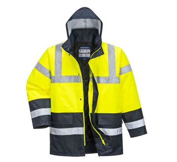 PARKA DE SIGNALISATION JAUNE/MARINE S466 - PORTWEST.