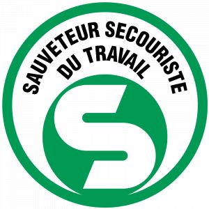 TRANSFERT SERIGRAPHIQUE "SAUVETEUR SECOURISTE" : VERT.